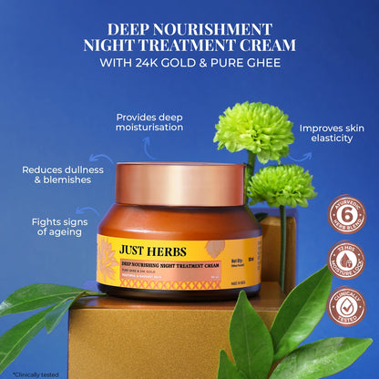 Pure Ghee & 24K Gold Deep Nourishing Night Treatment Cream