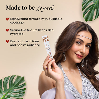 Serum Foundation Dewy Finish SPF30+ Tube with Rosehip and Rice Starch