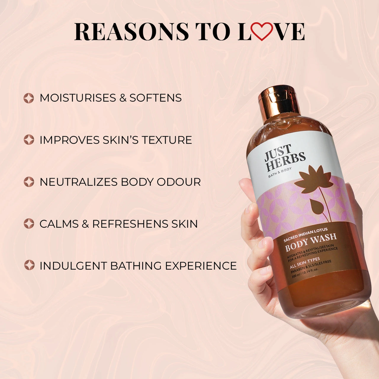 Sacred Indian Lotus Body Wash: 300 ml