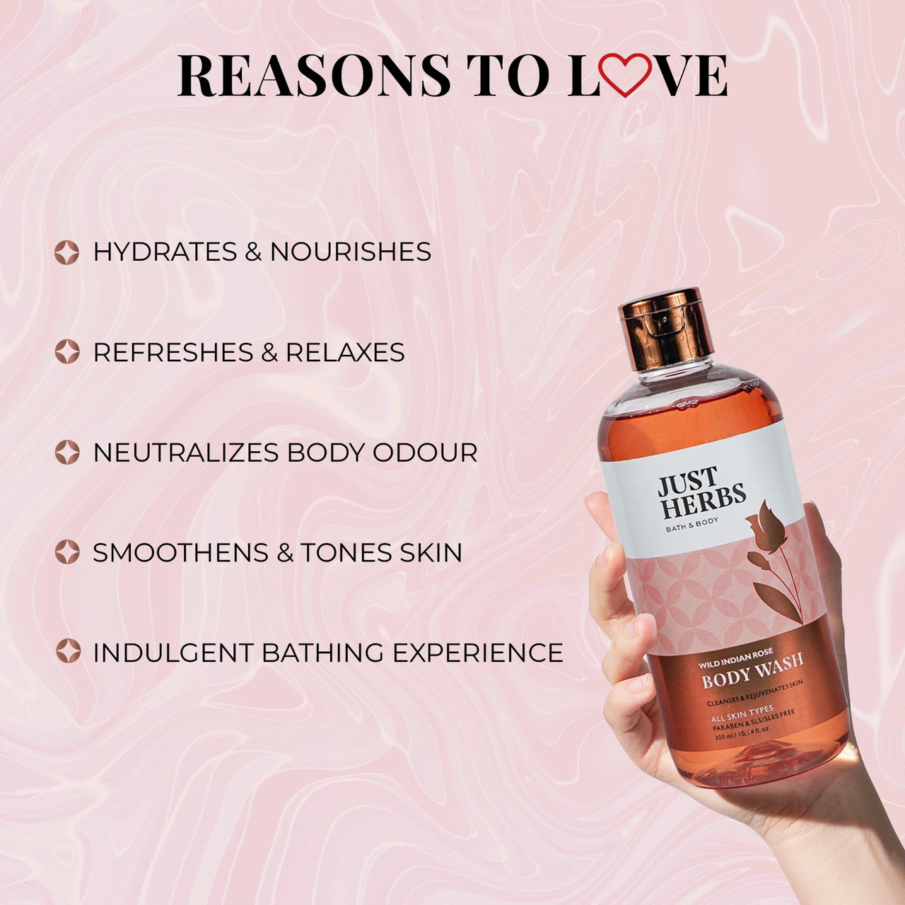 Wild Indian Rose Body Wash: 300 ml