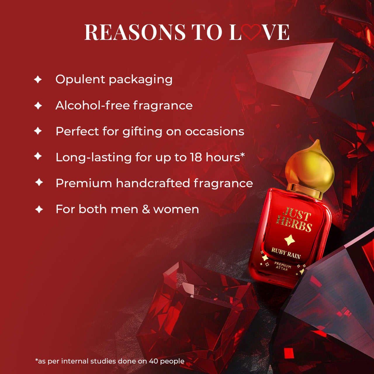 Ruby Rain Premium Attar - Just Herbs