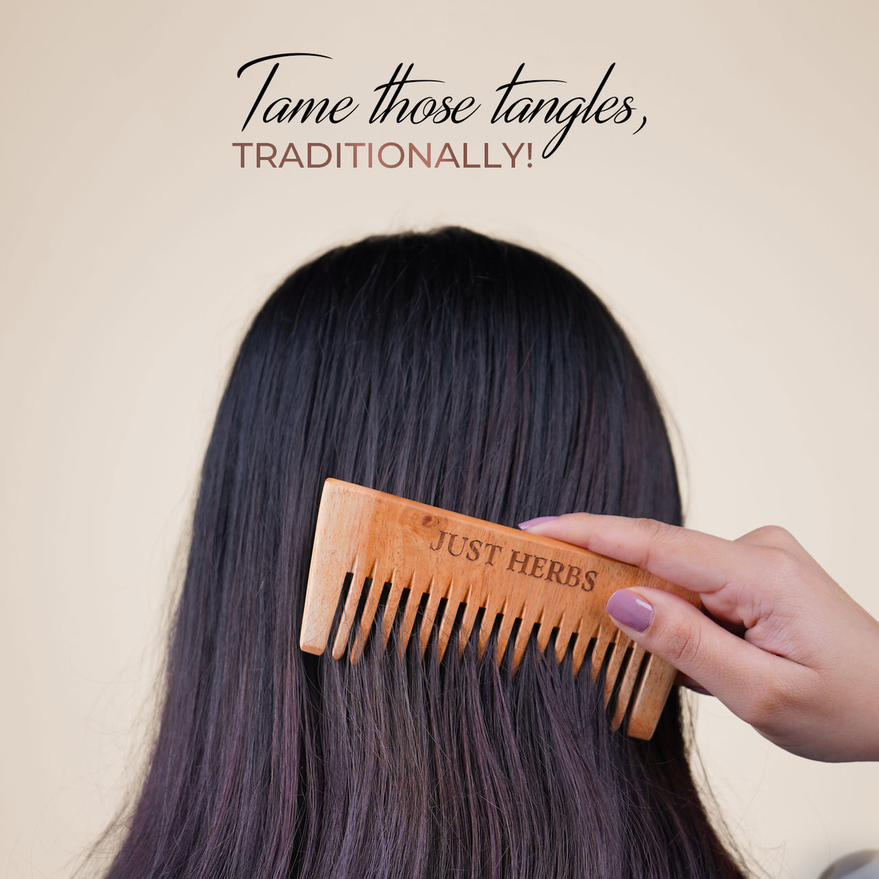 Handmade Wide-Tooth Neem Comb