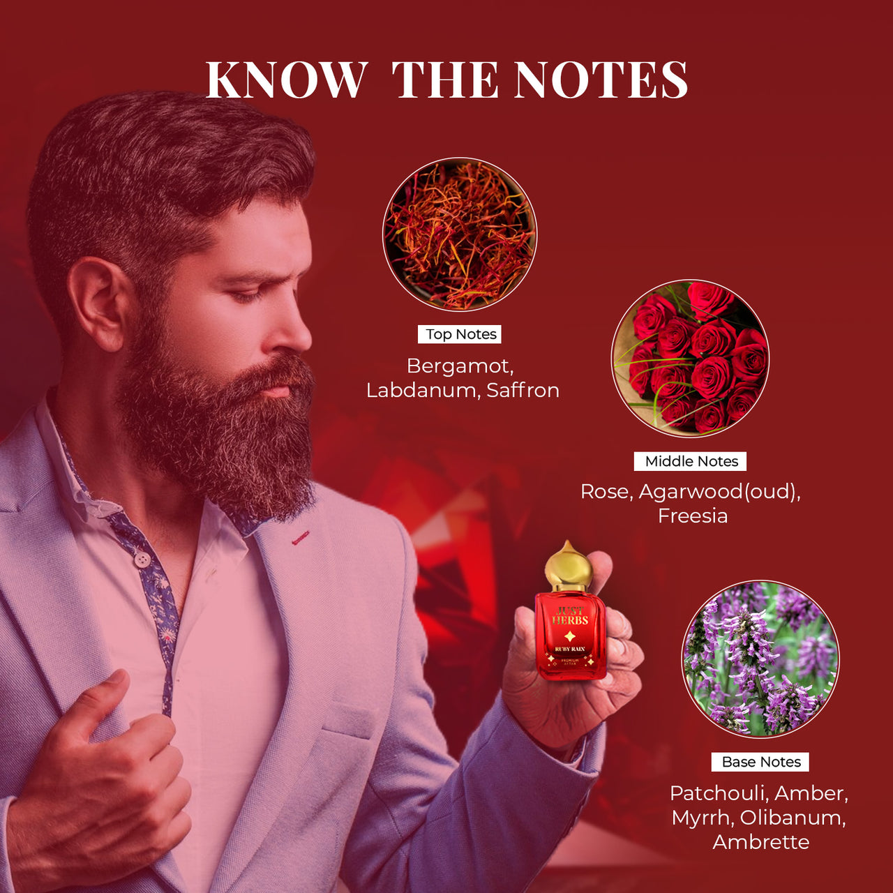 Ruby Rain Premium Attar - Just Herbs