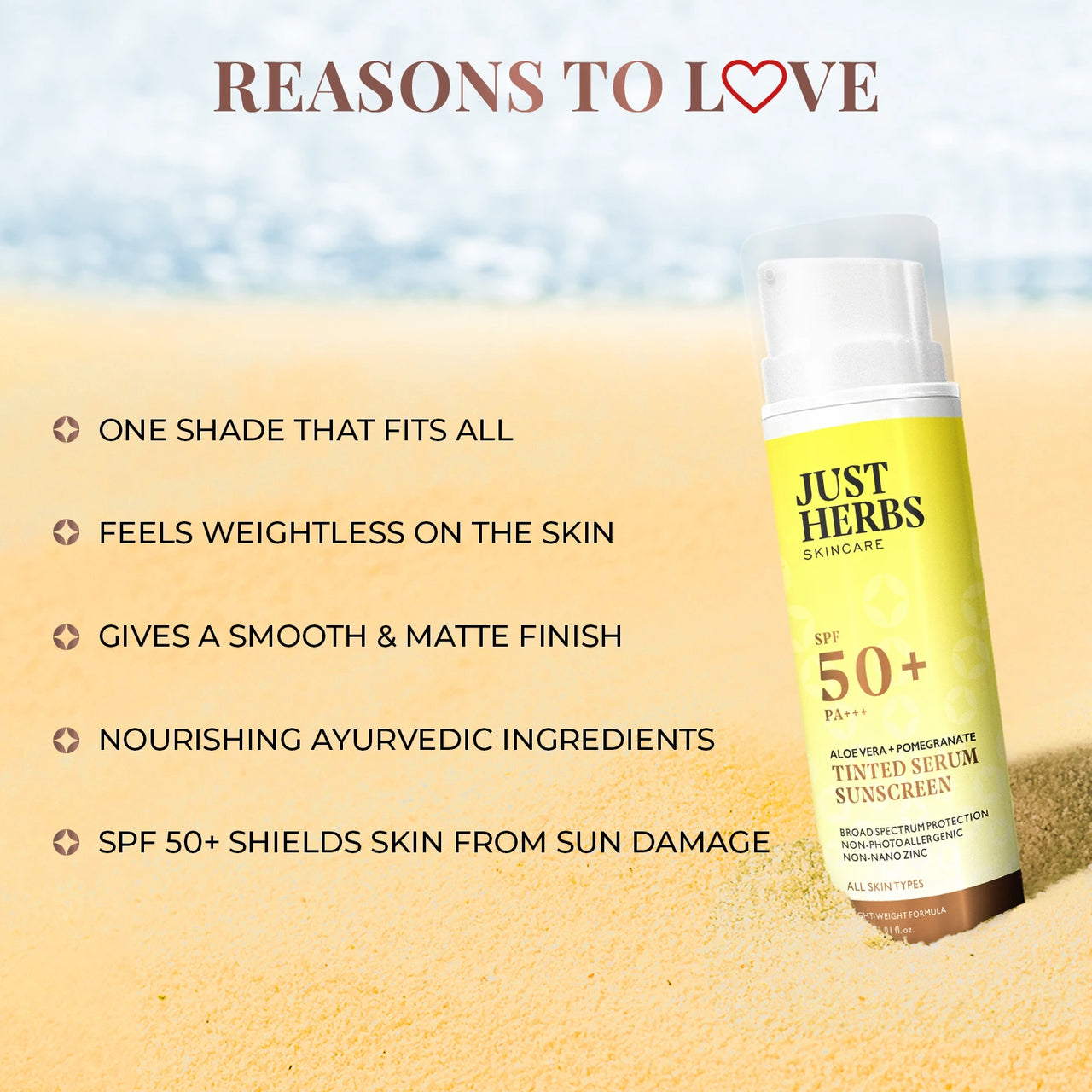 Tinted Serum Sunscreen with SPF 50+ PA+++ : 30 ml