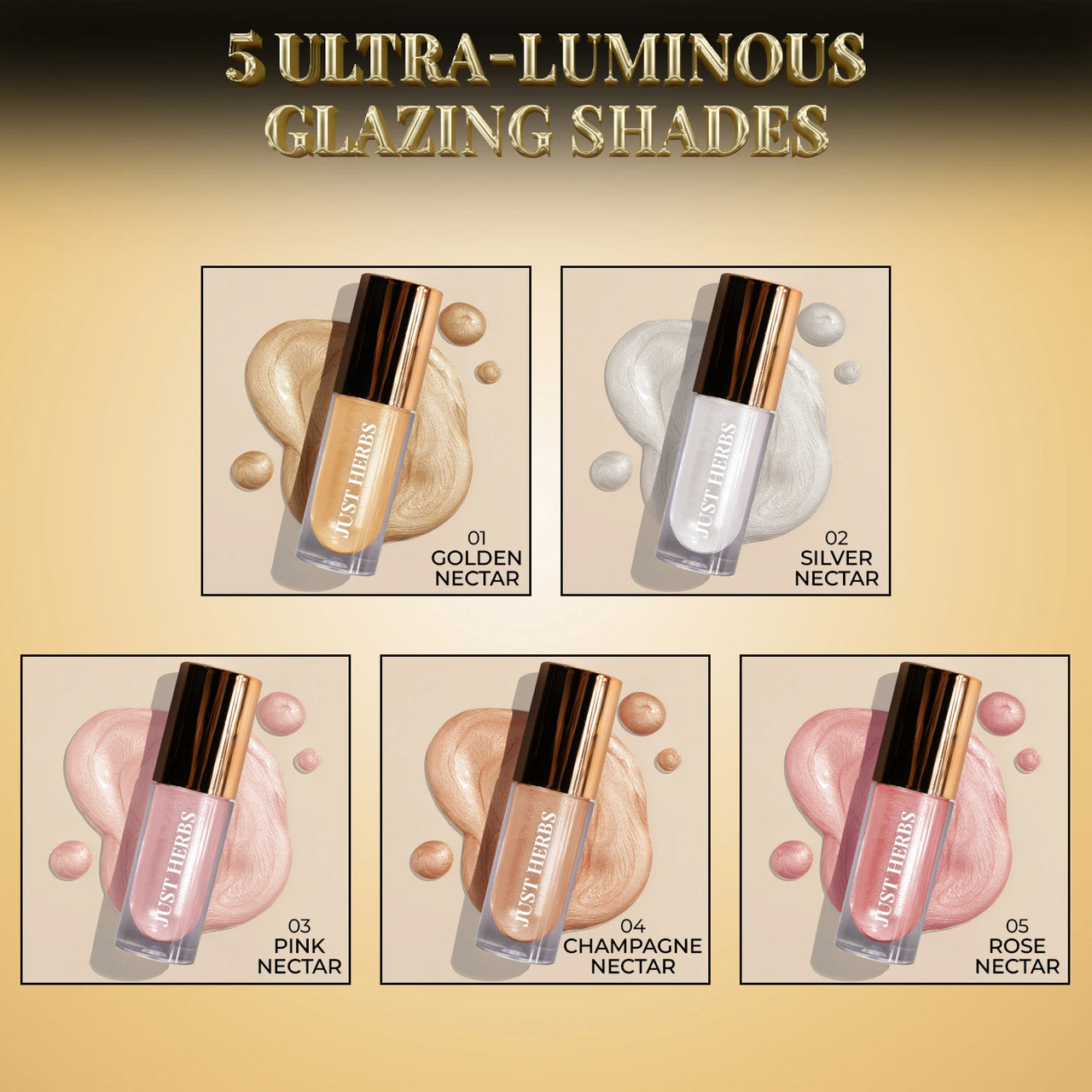 Glaze Nectar Liquid Highlighter | Shea Butter & Aloe Vera Silver nectar