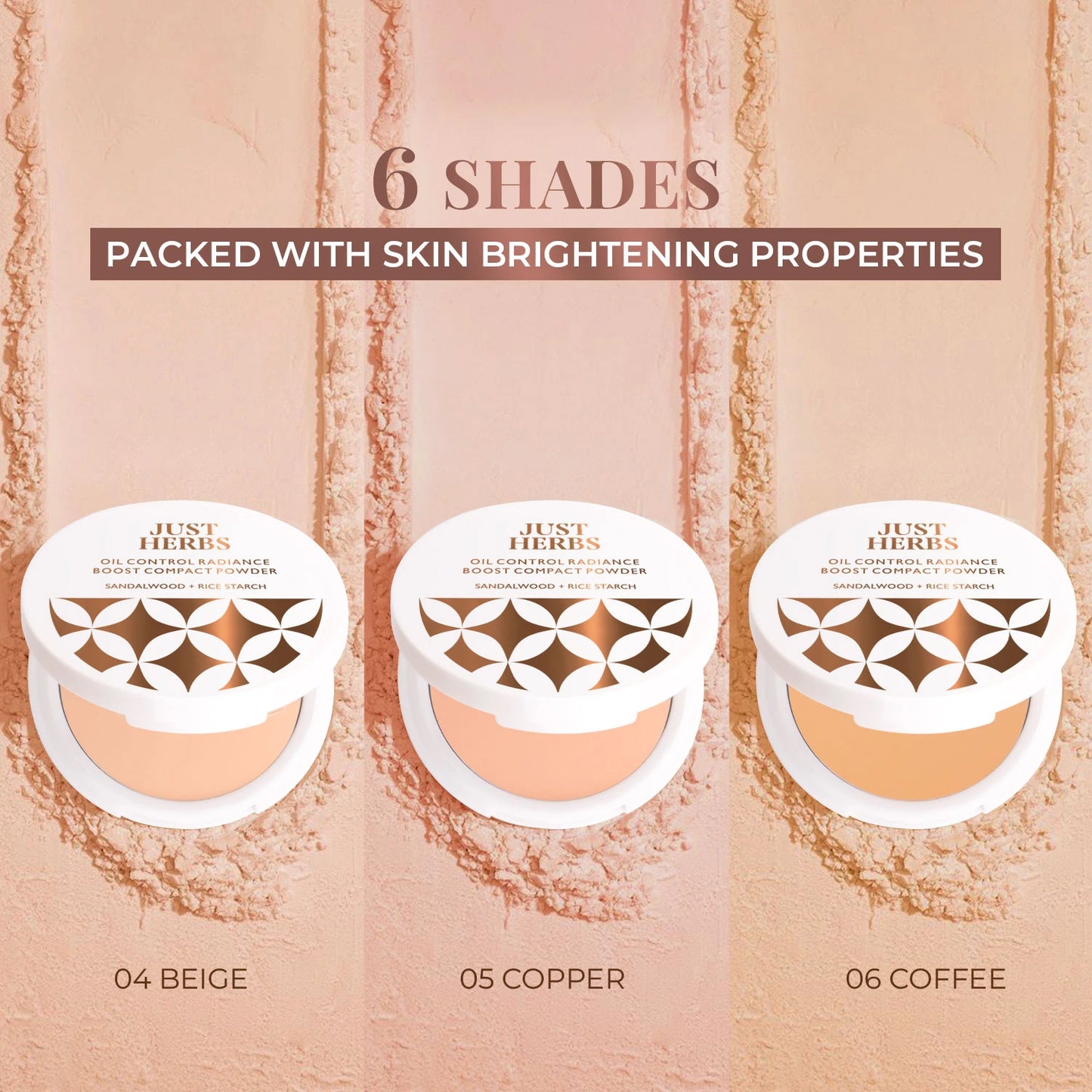 Just Herbs Oil Control Radiance Boost Compact Powder 04 Beige
