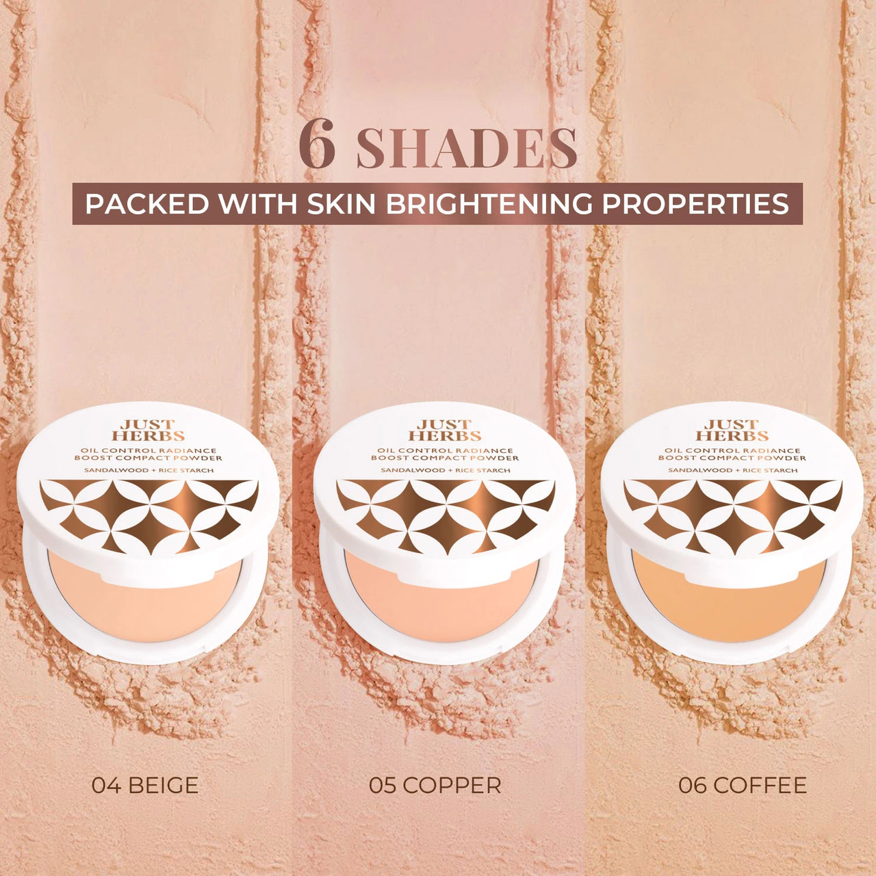 Copper - Oil Control Radiance Boost Compact Powder with Sandalwood & Rice Starch