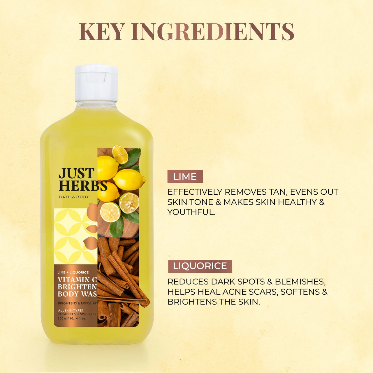 Vitamin C Brightening Body Wash with Lime and Liquorice