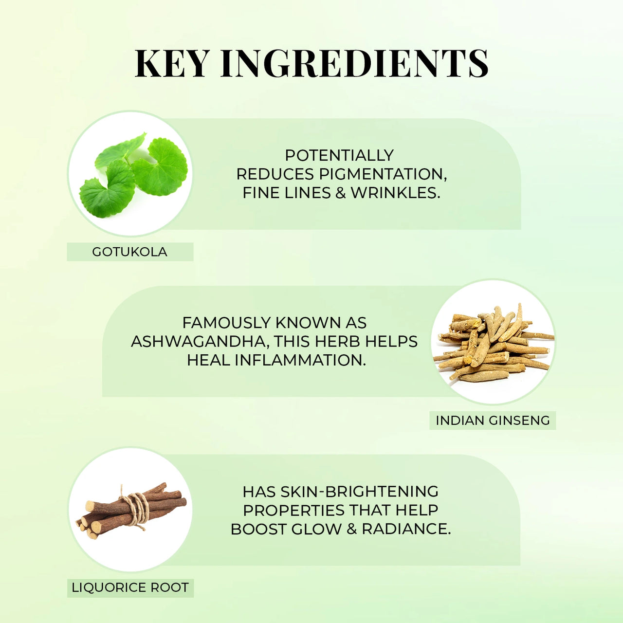Glow Boosting Face serum with Gotukola and Indian Ginseng