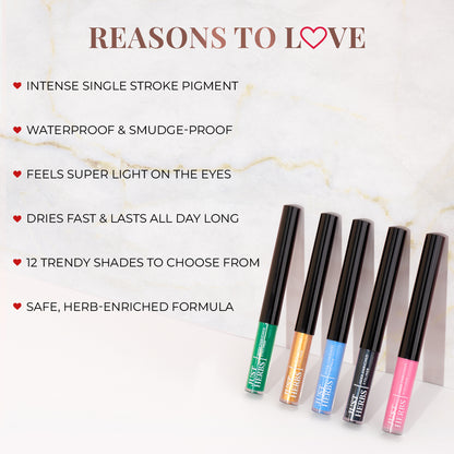 Herb-Enriched Waterproof Eyeliner Organic with Jojoba Oil & Vitamin E