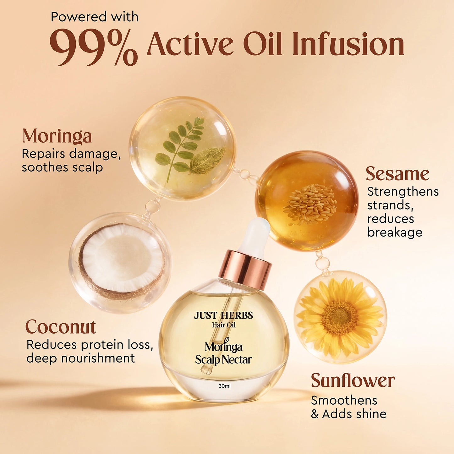 Hair Oil Moringa Scalp Nectar 30ml