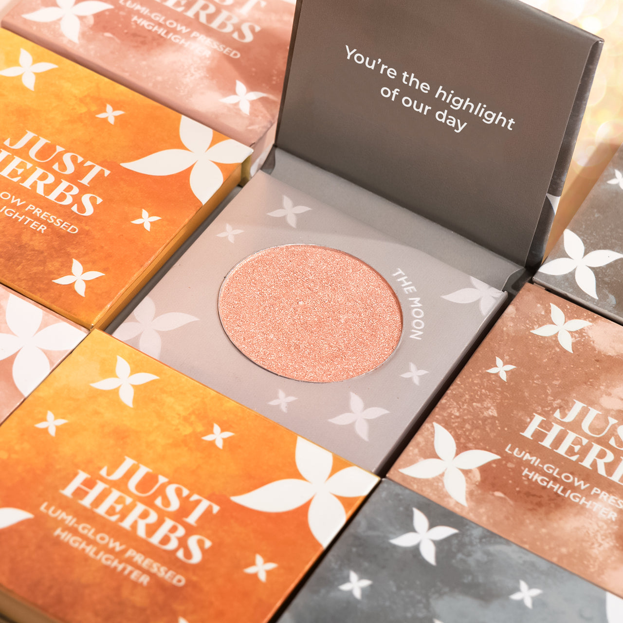 Lumi-glow Pressed Highlighter with Shea Butter and Amla - The Sun