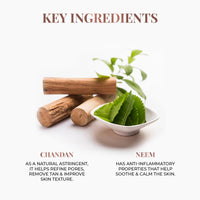 Thumbnail for 2 In 1 Dry Face Wash & Scrub with Neem and Chandan - Just Herbs