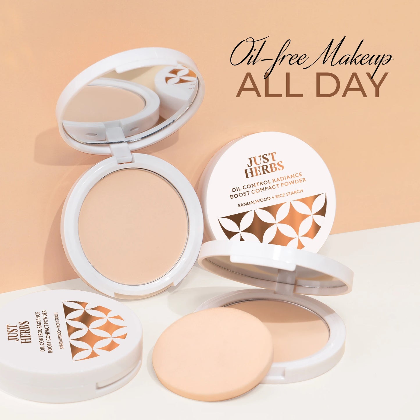 Just Herbs Oil Control Radiance Boost Compact Powder 04 Beige