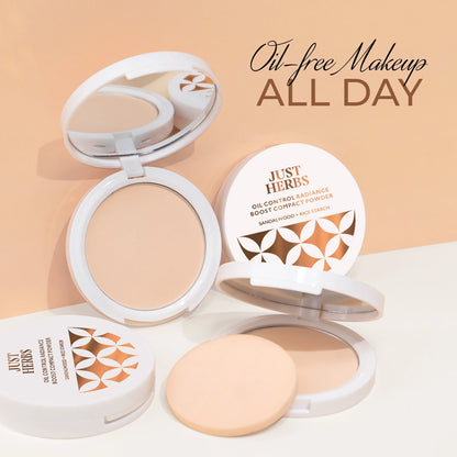 Just Herbs Oil Control Radiance Boost Compact Powder 04 Beige