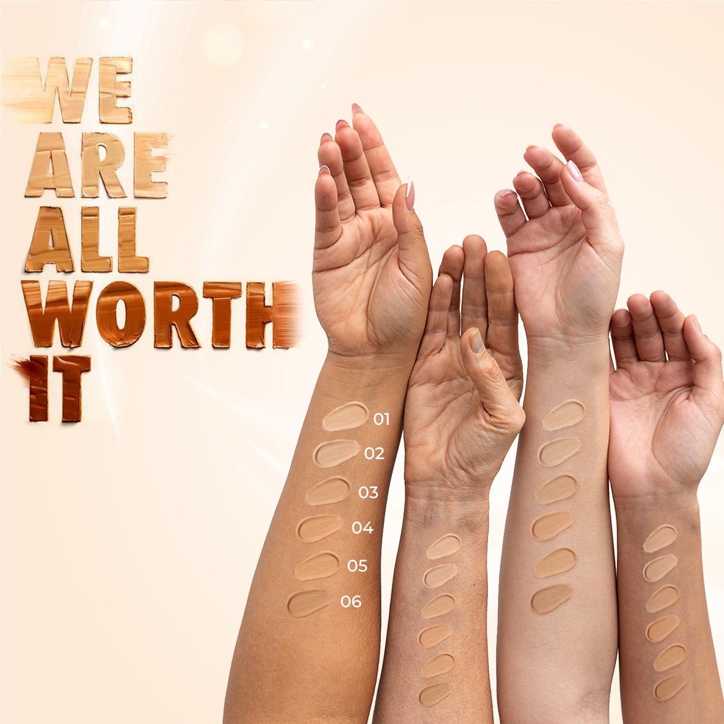 Serum Foundation Dewy Finish SPF30+ Tube with Rosehip and Rice Starch