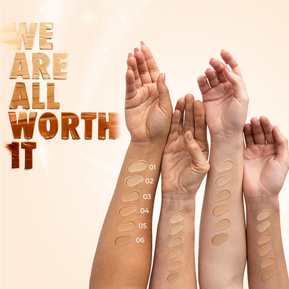 Serum Foundation Dewy Finish SPF30+ Tube with Rosehip and Rice Starch