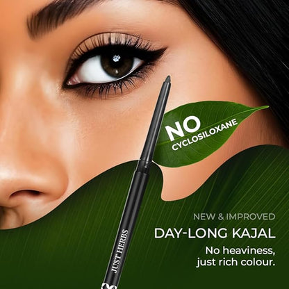 Naynam Day-long Kohl Kajal – Deep Black | Cyclosiloxane-Free