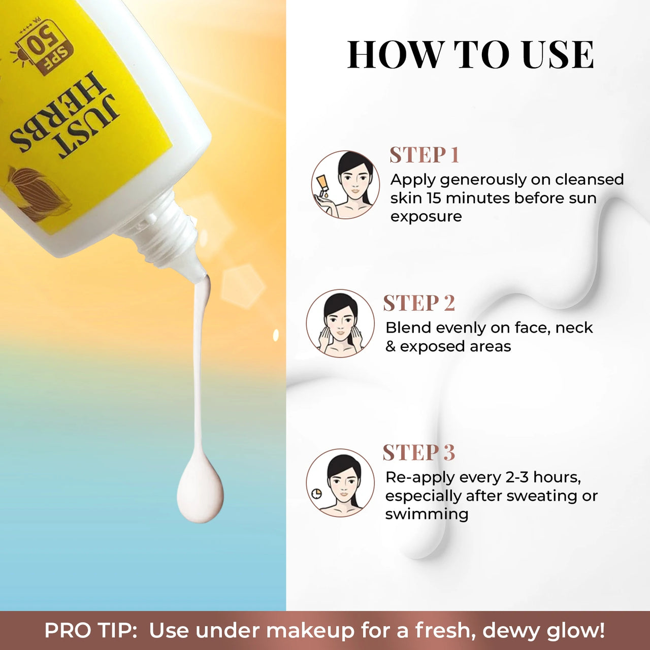 2-in-1 Serum Sunscreen with Sacred Lotus & Turmeric | SPF 50 PA++++