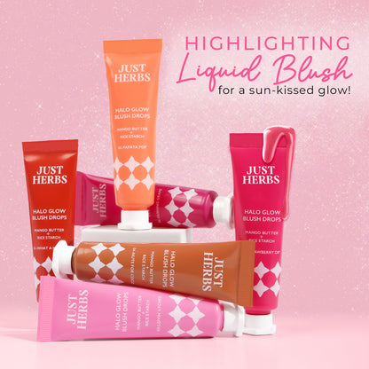 Strawberry Dip: Halo Glow Blush Drops with Mango Butter & Rice Starch