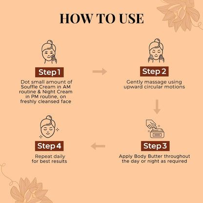 Just Herbs Golden Nourish Gift Set | Gifts for Her | 24K Gold & Pure Ghee Ritual - Set of 3