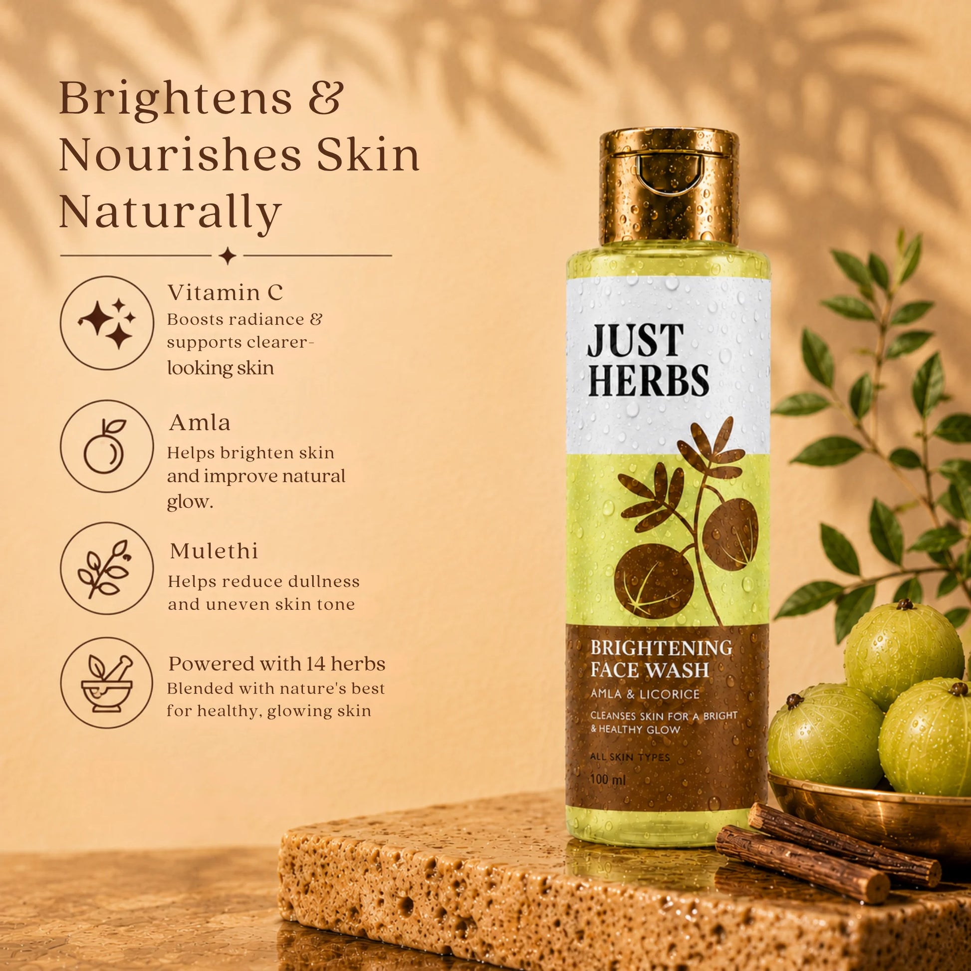 Brightening Face Wash - Vitamin C Amla & Liquorice Root 5