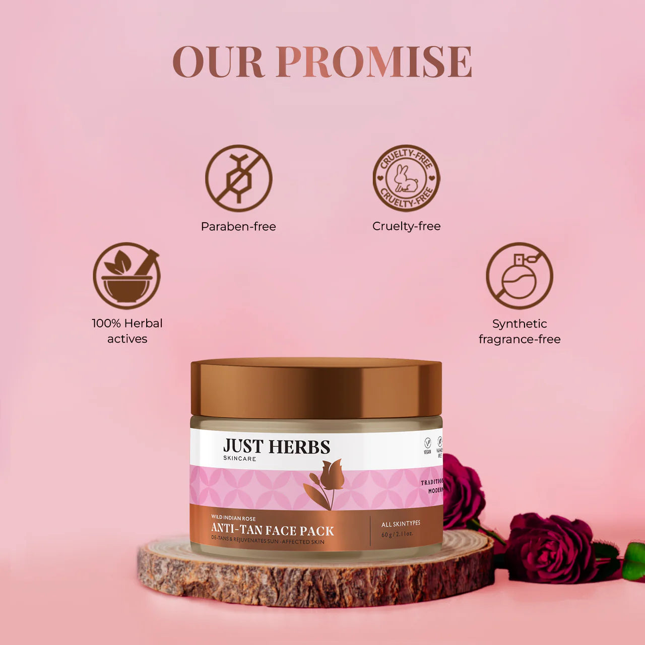 Anti-Tan Face Pack - Wild Indian Rose