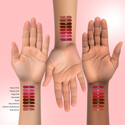 Herb Enriched Ayurvedic Lipstick Micro-Mini Kit - 8 shades