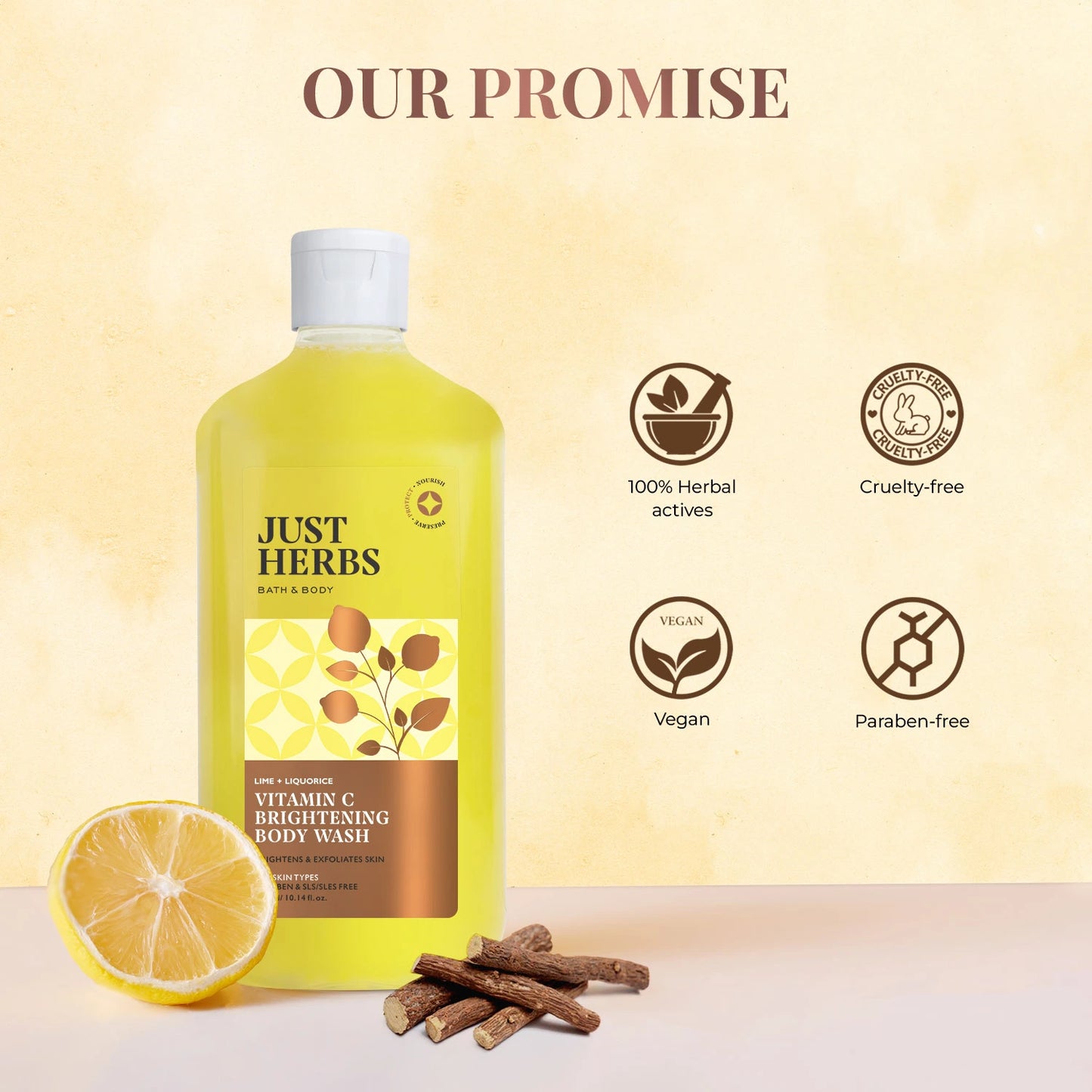Vitamin C Brightening Body Wash with Lime and Liquorice
