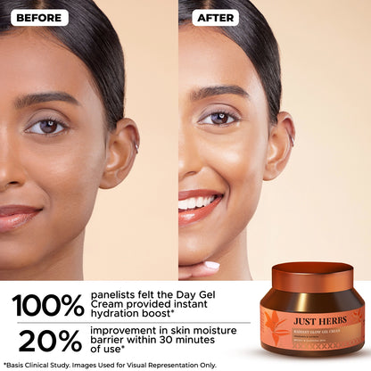 Just Herbs Radiant Glow Face Gel Cream with Mandarin & Saffron - 50ml