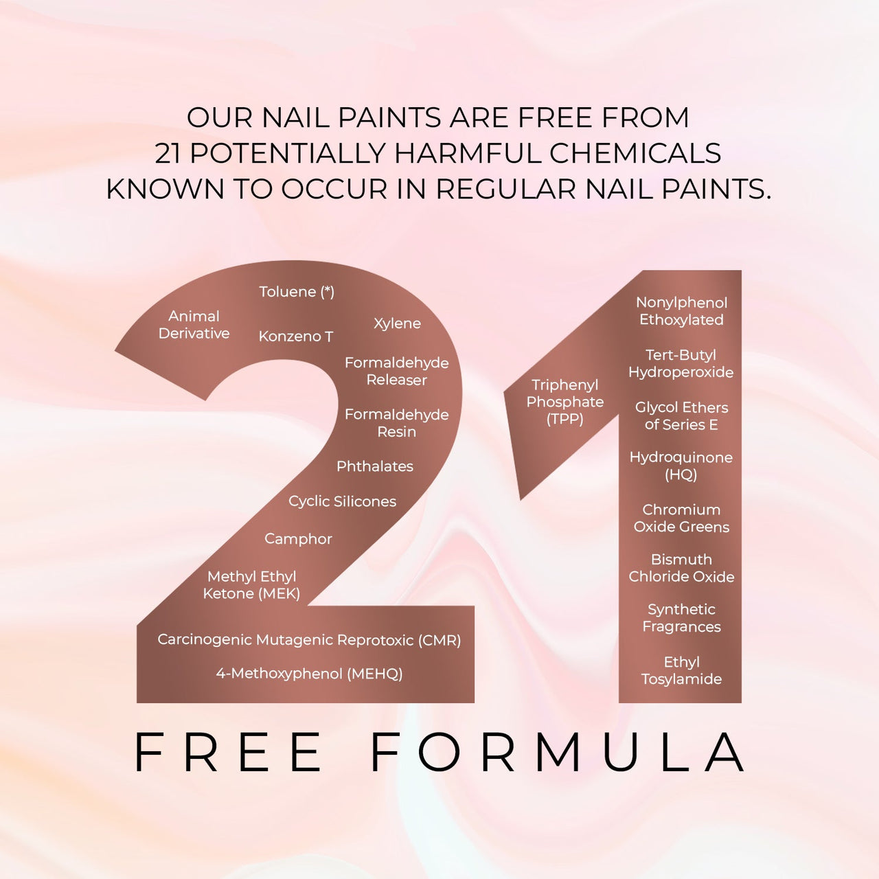 Nail Paints | 21-Free Formula - 6ml