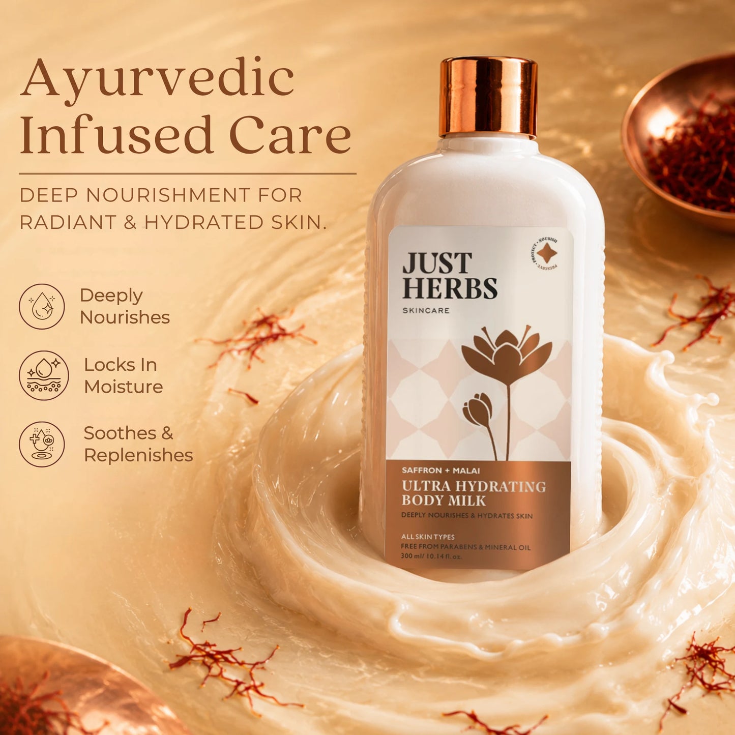 Ultra Hydrating Body Milk with Saffron and Malai