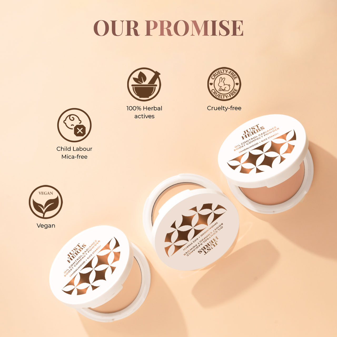 Oil Control Radiance Boost Compact Powder with Sandalwood & Rice Starch