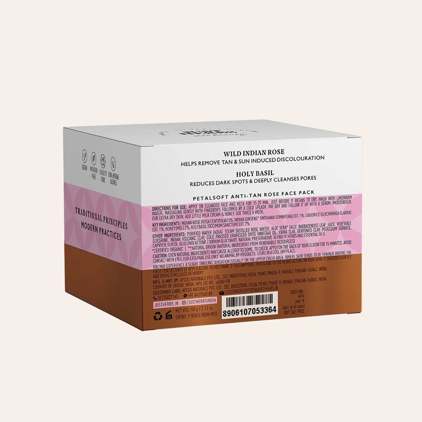 Anti-Tan Face Pack - Wild Indian Rose