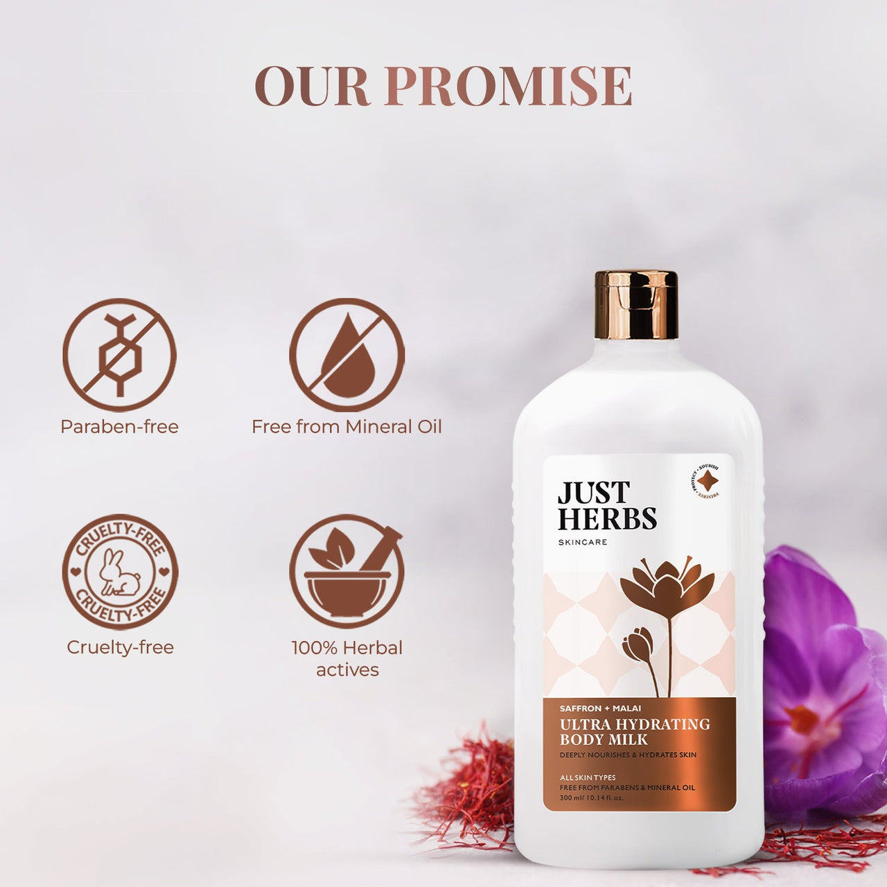 Ultra Hydrating Body Milk with Saffron and Malai - 300 ml