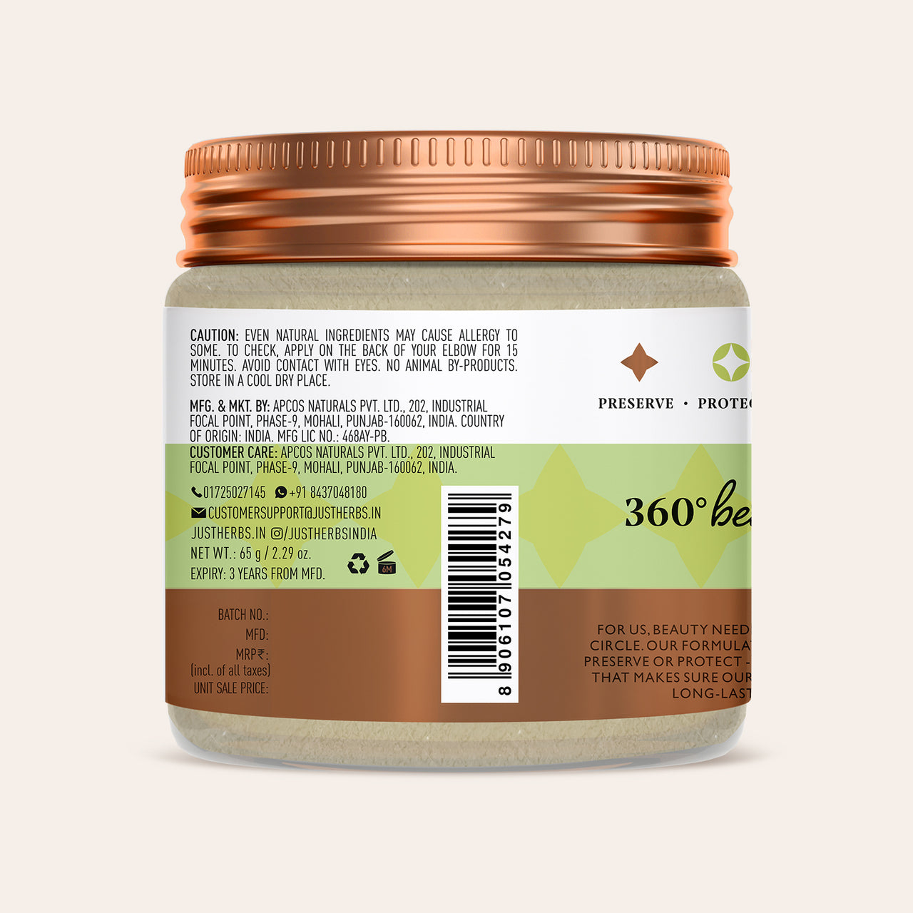 2 In 1 Dry Face Wash & Scrub with Neem and Chandan - Just Herbs