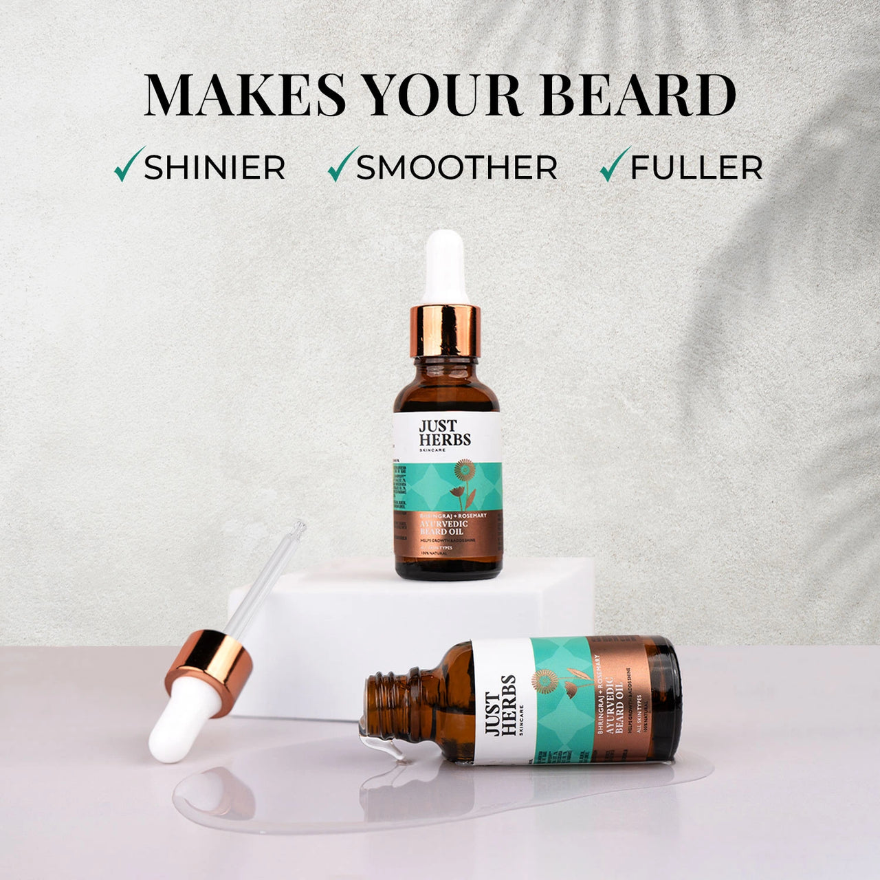 Ayurvedic Beard Oil with Bhringraj & Rosemary: 30 ml