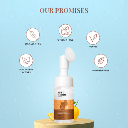 Foaming Face Wash with Papaya & Lemon for Spot Reduction:100ml
