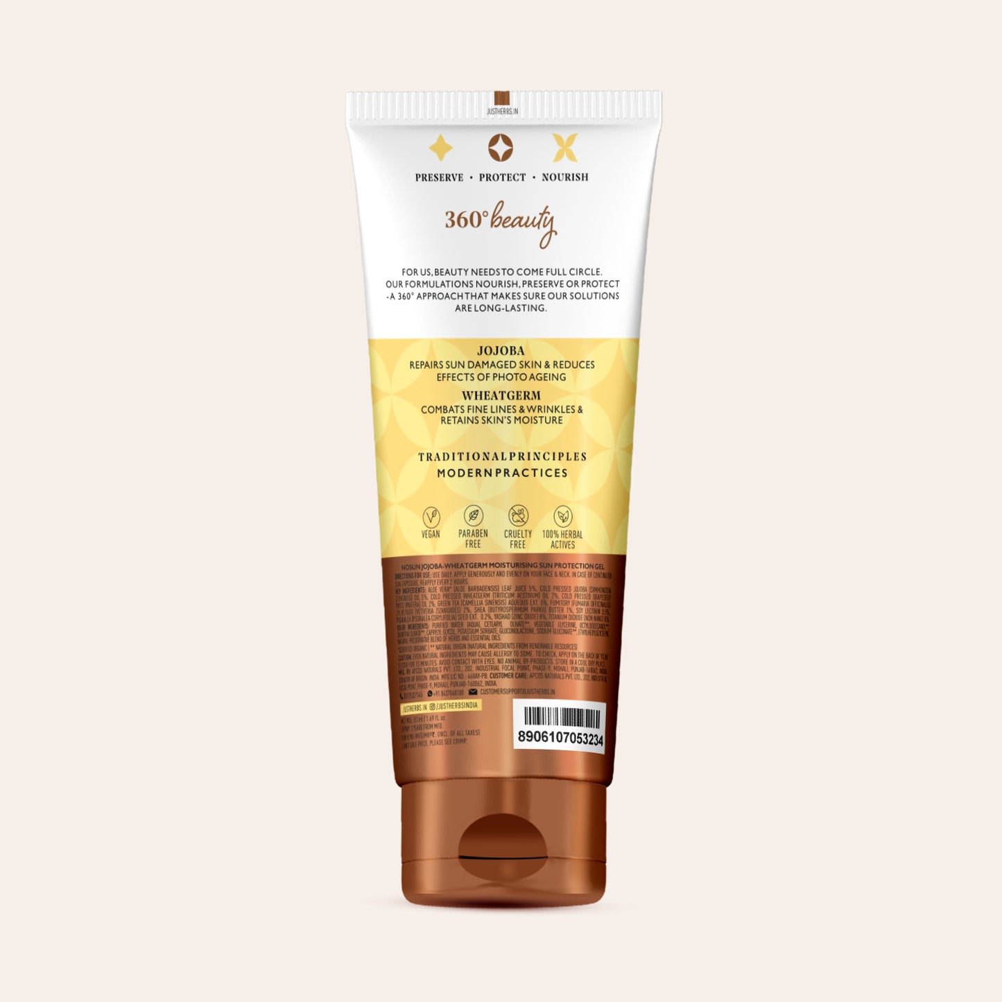 Nosun Jojoba-Wheatgerm Moisturising Sun Protection Gel (TUBE)
