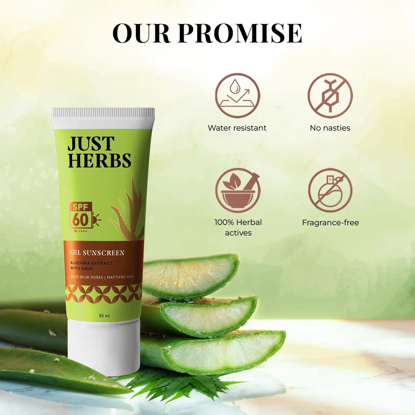 Gel Sunscreen with Neem & Aloe Vera | SPF 60 PA++++