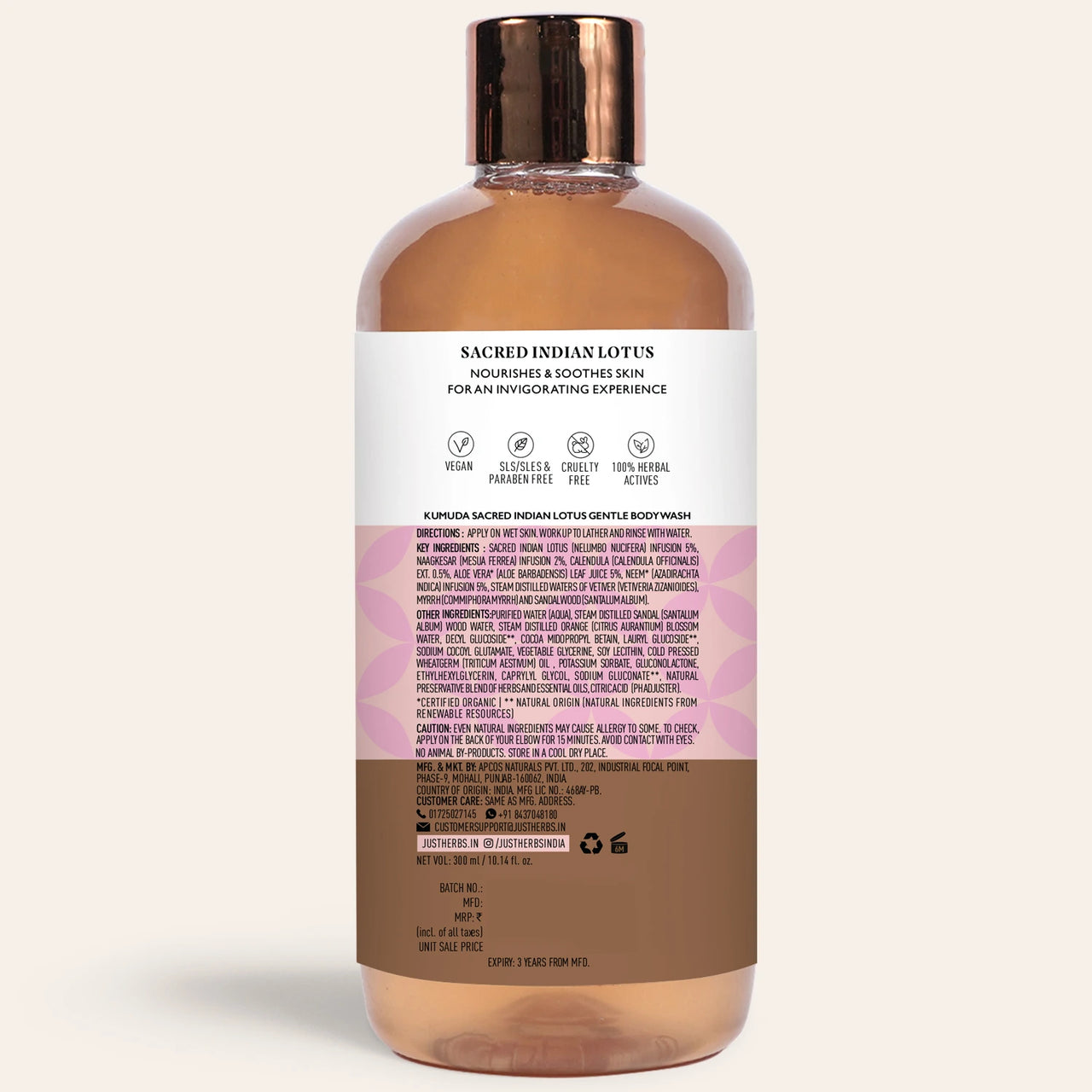 Sacred Indian Lotus Body Wash: 300 ml