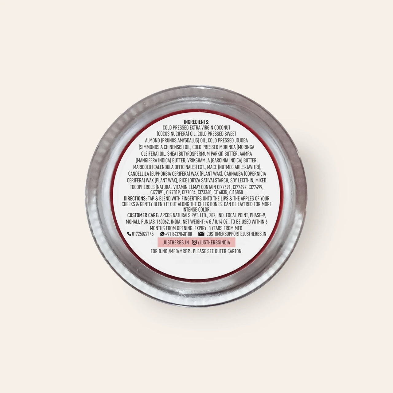Pale Pink: Nourishing Lip and Cheek Tint  - Herb Enriched