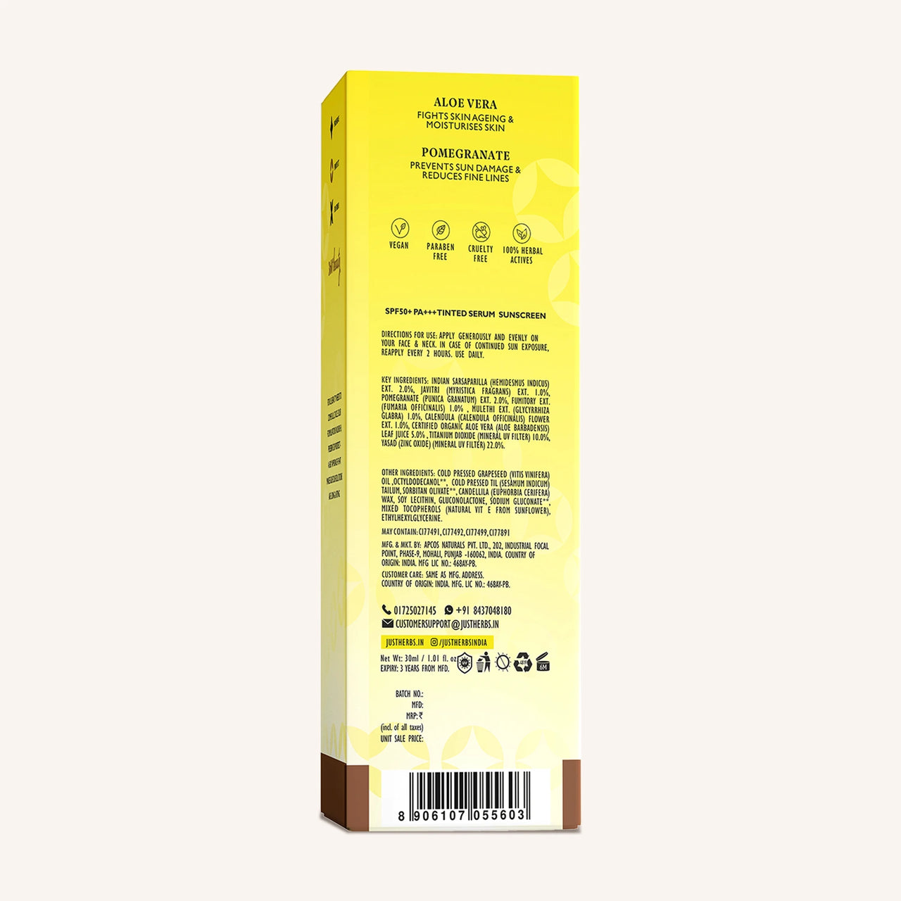 Tinted Serum Sunscreen with SPF 50+ PA+++ : 30 ml
