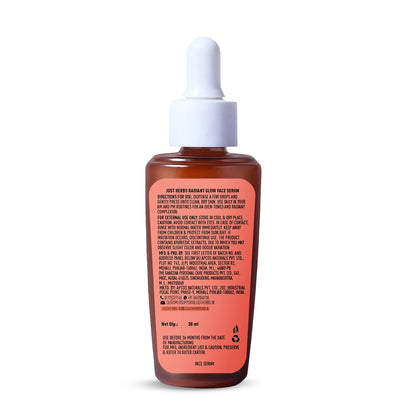 Just Herbs Radiant Glow Face Serum with Mandarin & Saffron - 30ml