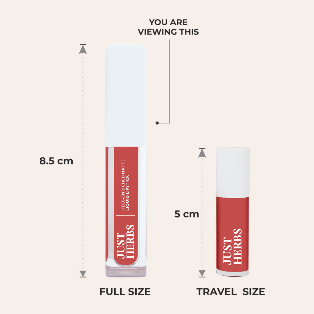 Full-Size Herb Enriched Matte Liquid Lipstick Kit - Set of 5