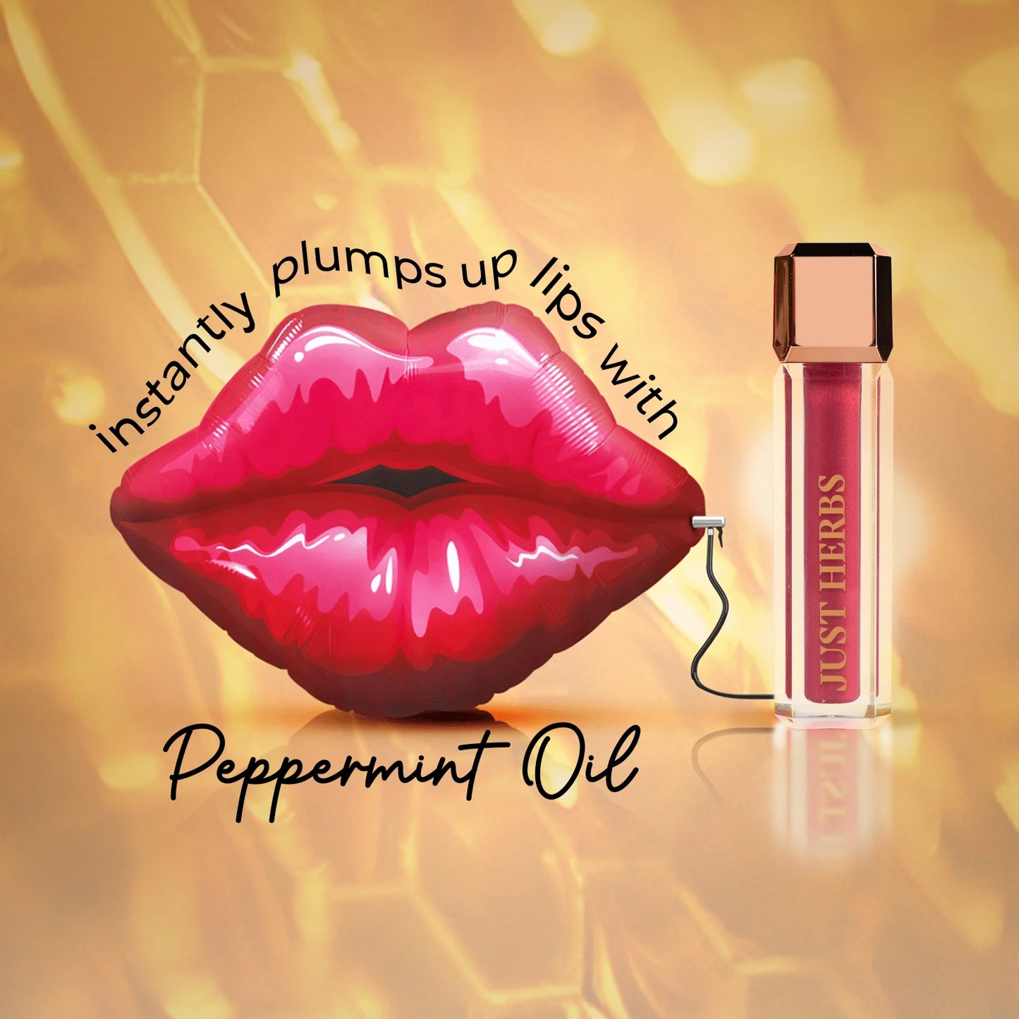 Lip Honey Plumping Gloss with Plant Vitamin C and Peppermint Oil