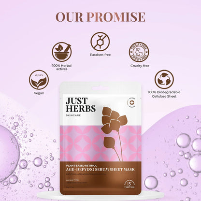 Just Herbs Plantbased Retinol+Liquorice Sheet Mask