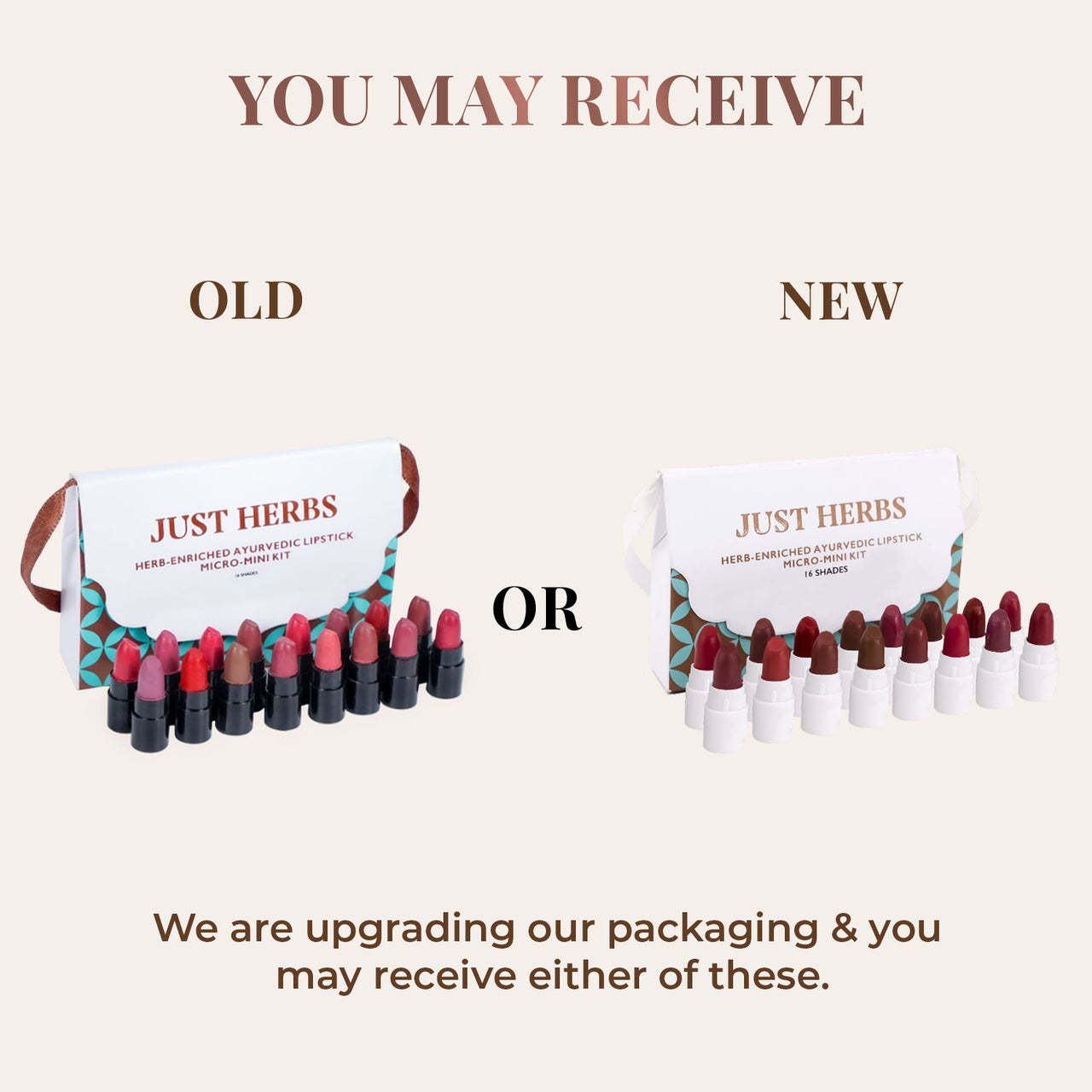 Herb Enriched Ayurvedic Lipstick - Micro-Mini Trial Kit - 16 shades