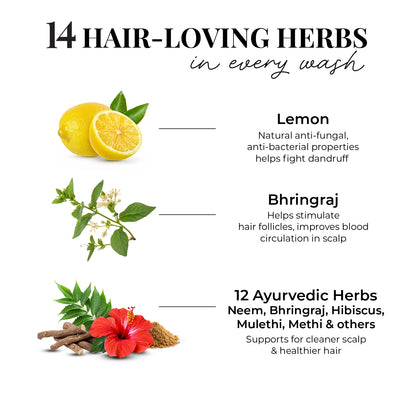 Anti Dandruff Shampoo | Lemon, Bhringraj & 12 Herbs