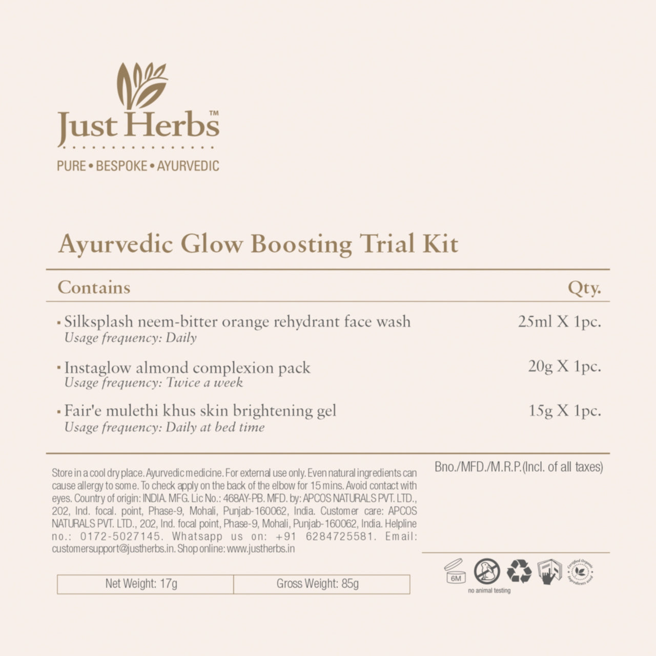 Ayurvedic Glow Boosting Trial Kit